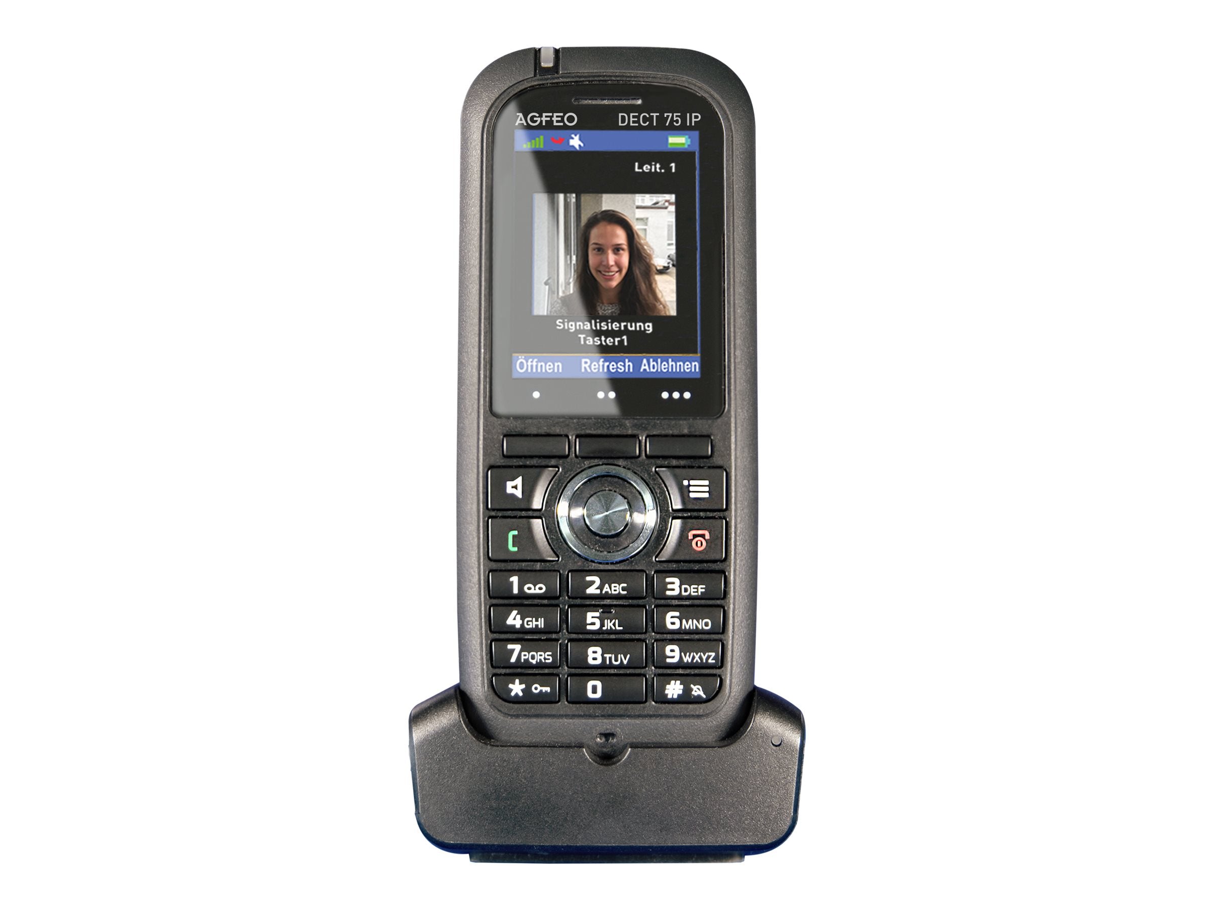 AGFEO DECT 75 IP schnurloses Erweiterungshandgerät Detailansicht