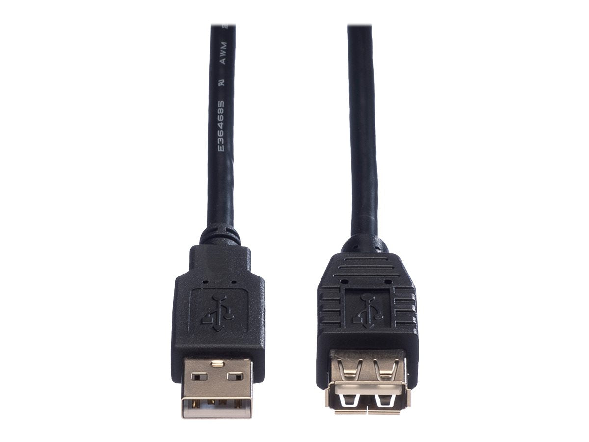 ROLINE USB 2.0 Kabel Typ A-A ST/BU schwarz 1,8m Detailansicht