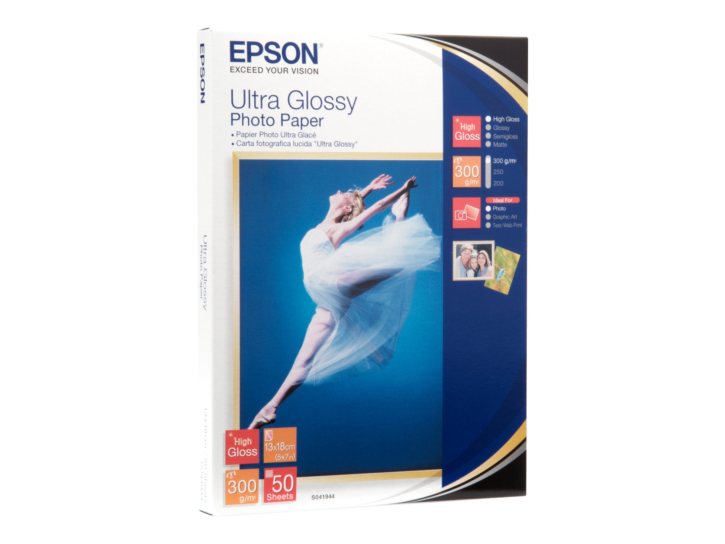 EPSON S041944 Ultra glänzend Foto Papier Vorderansicht