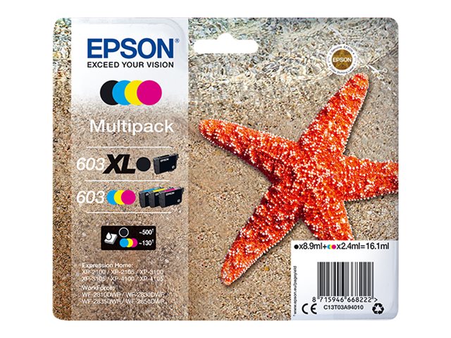 EPSON 1LB Multipack 4-colours 603 XL Black/Std. CMY Verpackung