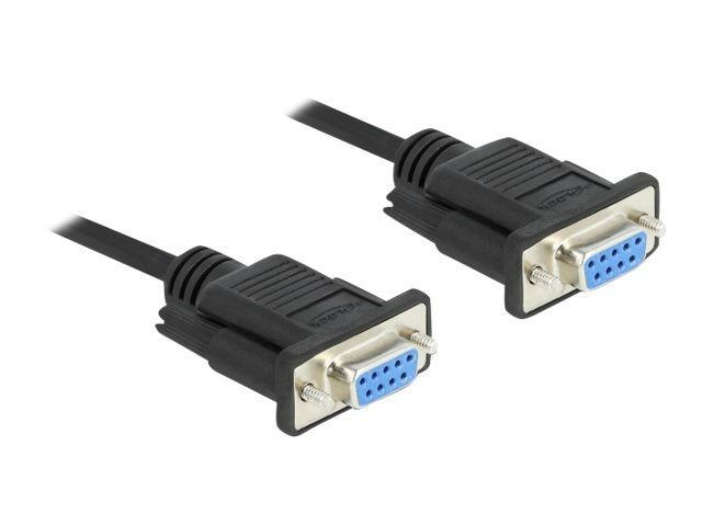 DELOCK Seriell Kabel RS-232 Sub-D9 Buchse zu Buchse 10m Vorderansicht