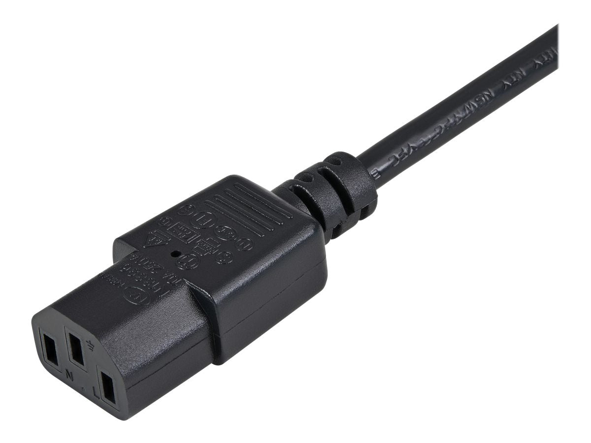 STARTECH.COM 1m Standard Computer Power Cord Extension - Kabelansicht
