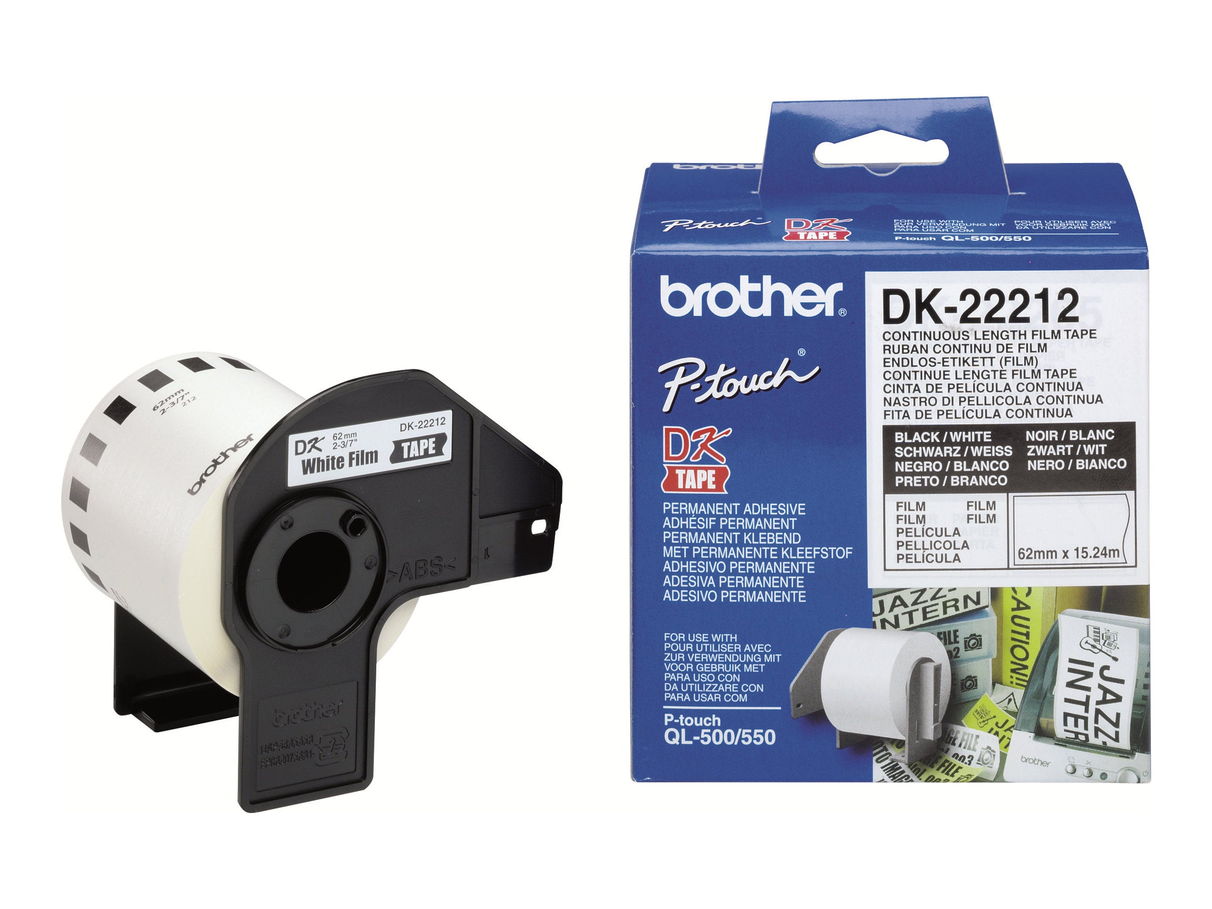 BROTHER P-Touch DK-22212 Endlosetikettenrolle Vorderansicht