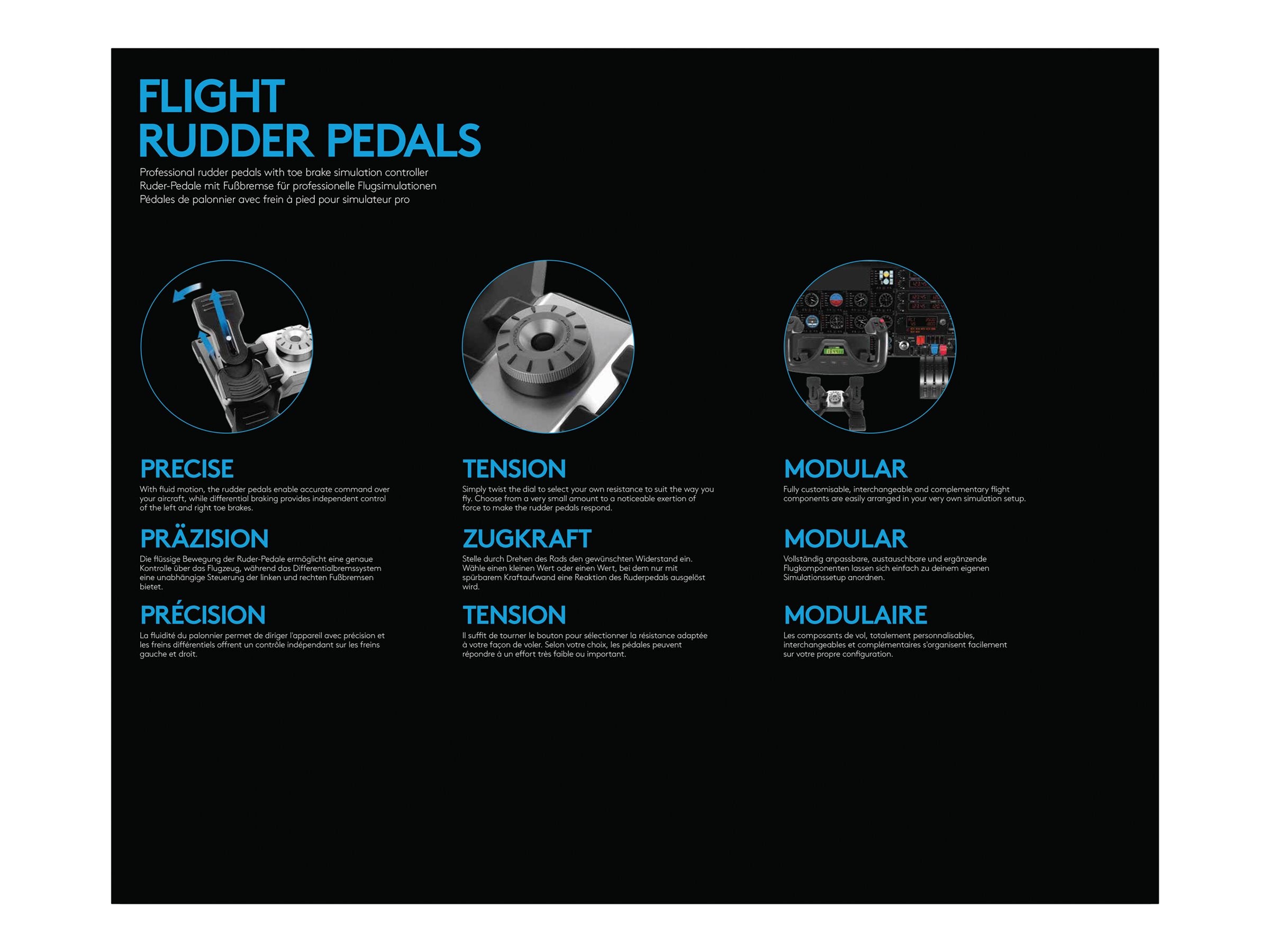LOGITECH Flight Rudder Pedals Detailansicht