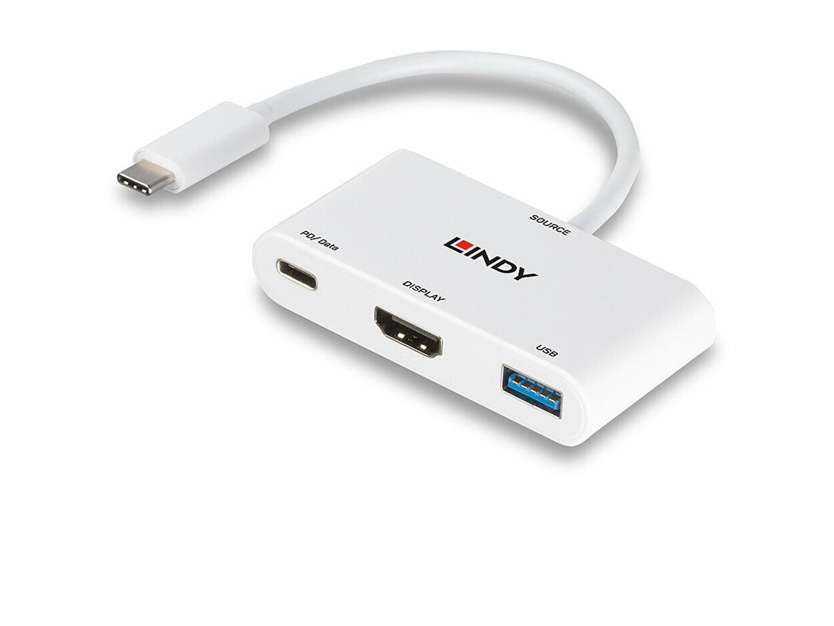 LINDY USB 3.1 Typ C auf HDMI Konverter mit PD - Vorderansicht