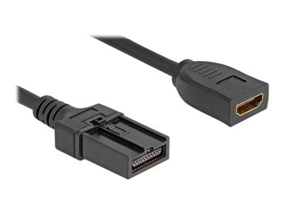 DELOCK HDMI Automotive Kabel HDMI-A Buchse auf HDMI-E Stecker 3m - Vorderansicht