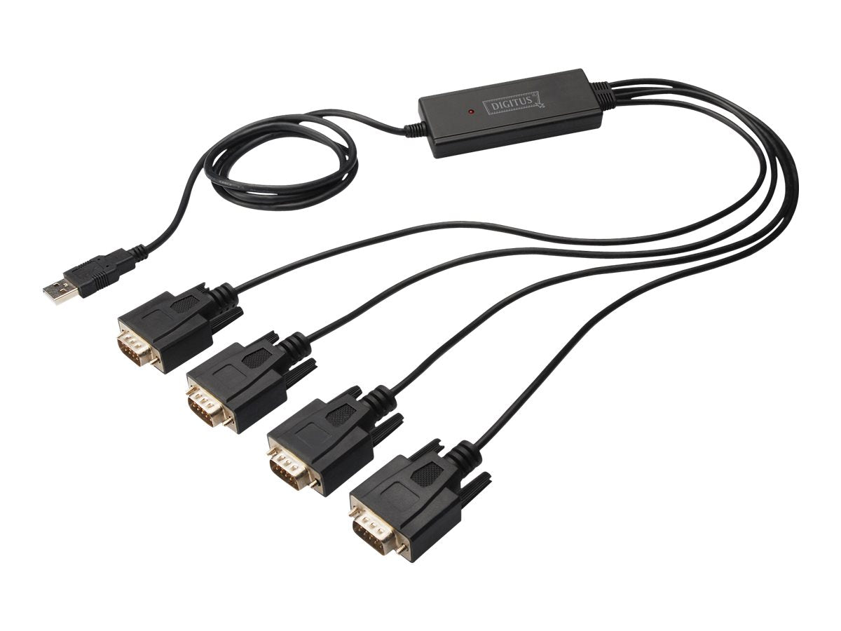 DIGITUS 1,5M USB 2.0 zu RS232x4 Kabel - Vorderansicht