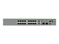 ALLIED L3 Stackable Switch 16x 10/100/1000-T 2x 1/2.5/5/10G-T 2x SFP+ Ports and a single fixed PSU EU Power Cord.