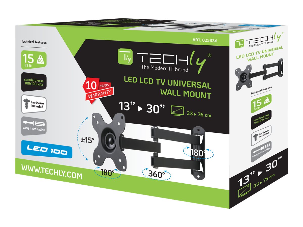 TECHLY Wandhalterung fuer LCD TV schwarz 13-30Zoll 33