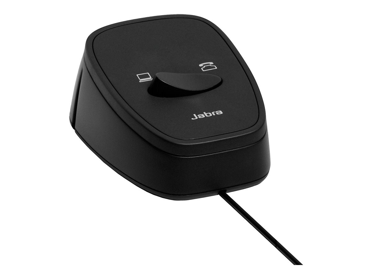 JABRA Link 180 Switch seamlessly between desk and softphone Plug Play solution for corded Jabra Headsets