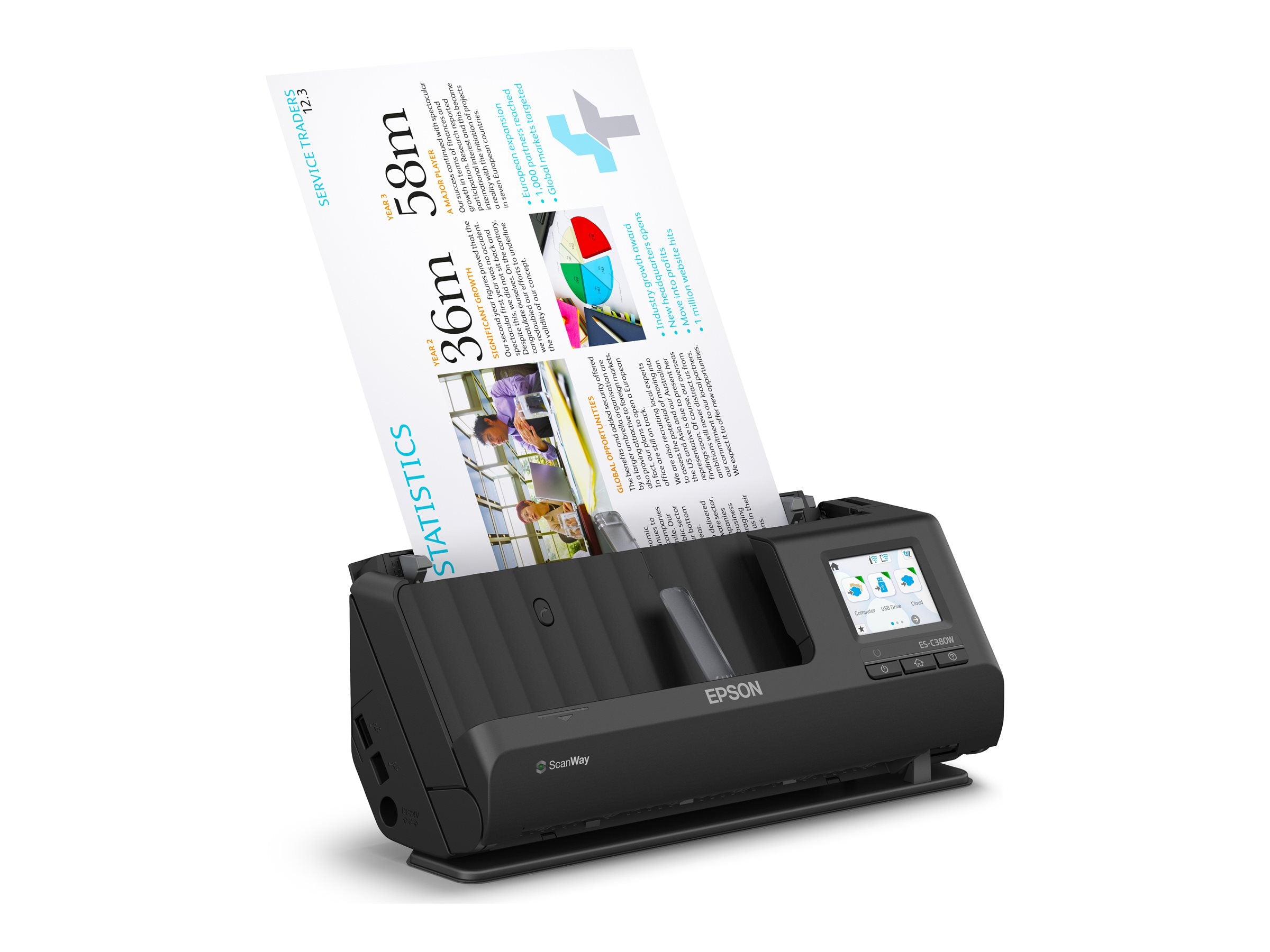 EPSON WorkForce ES-C380W Scanner Anschlussdetails