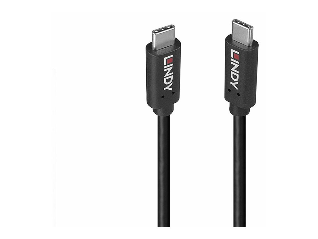 LINDY 1m USB 3.2 Typ C Kabel 20Gbit/s 100W PD GRS - Vorderansicht