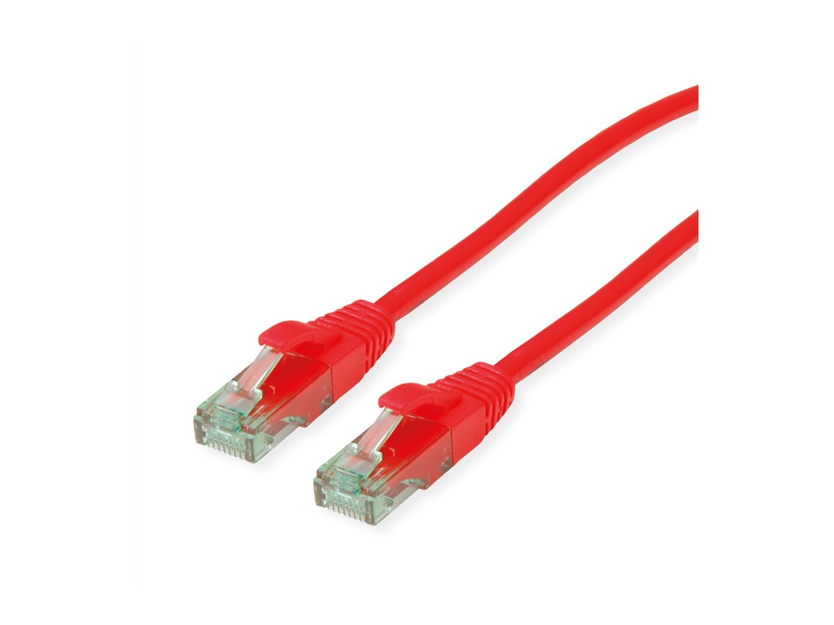 ROLINE RM Patchkabel Kat.6A UTP rot 7m - Vorderansicht