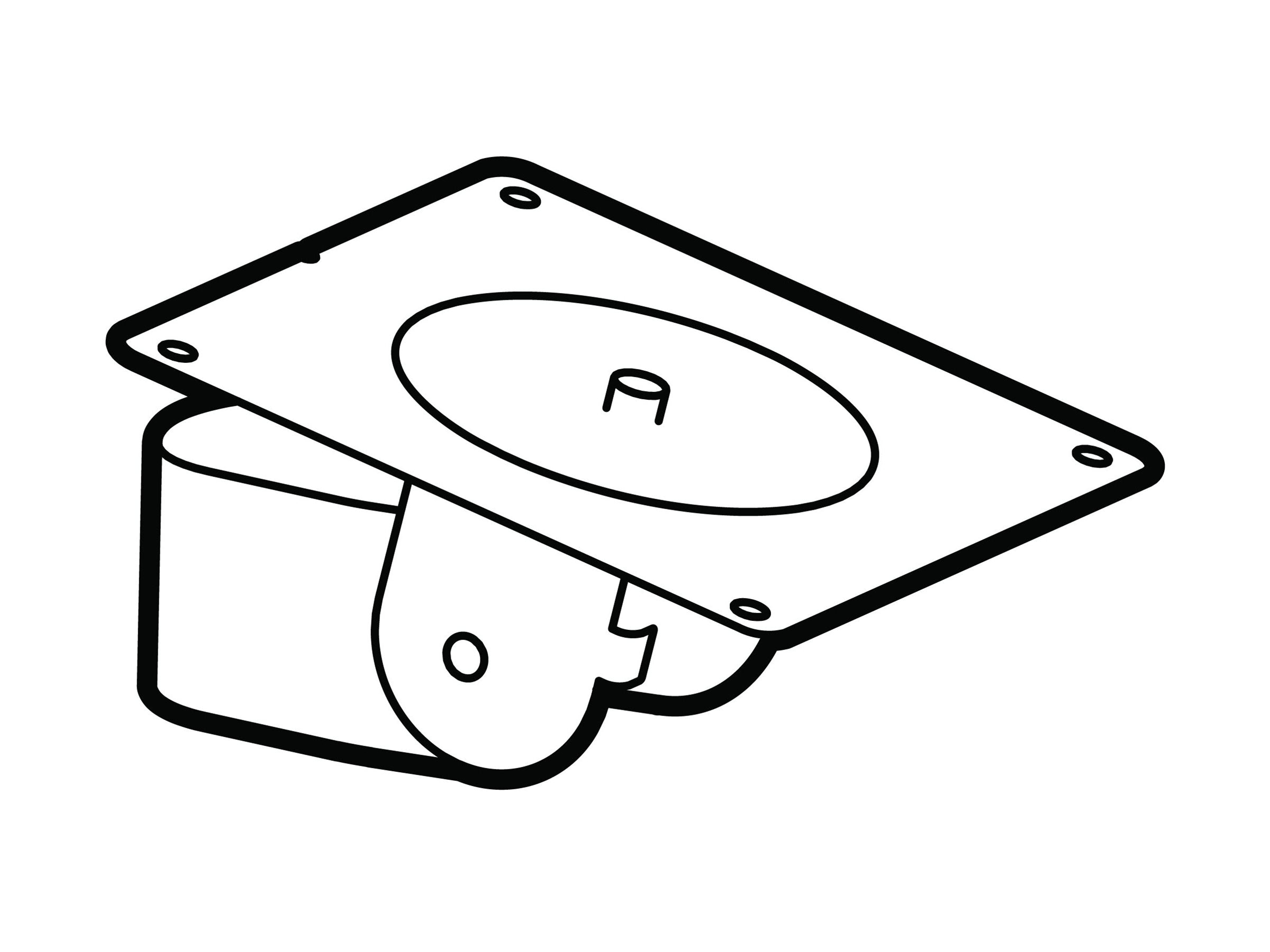 Ergotron LX Pro Display End black - Vorderansicht
