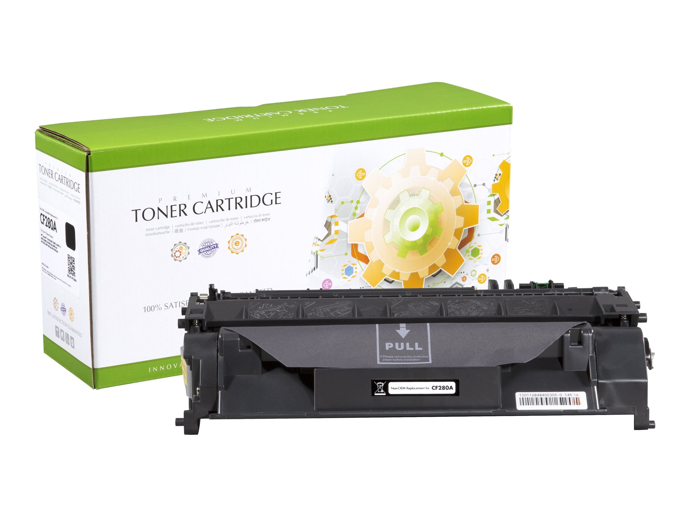 STATIC Tonerpatrone kompatibel mit HP CF280A schwarz - Vorderansicht