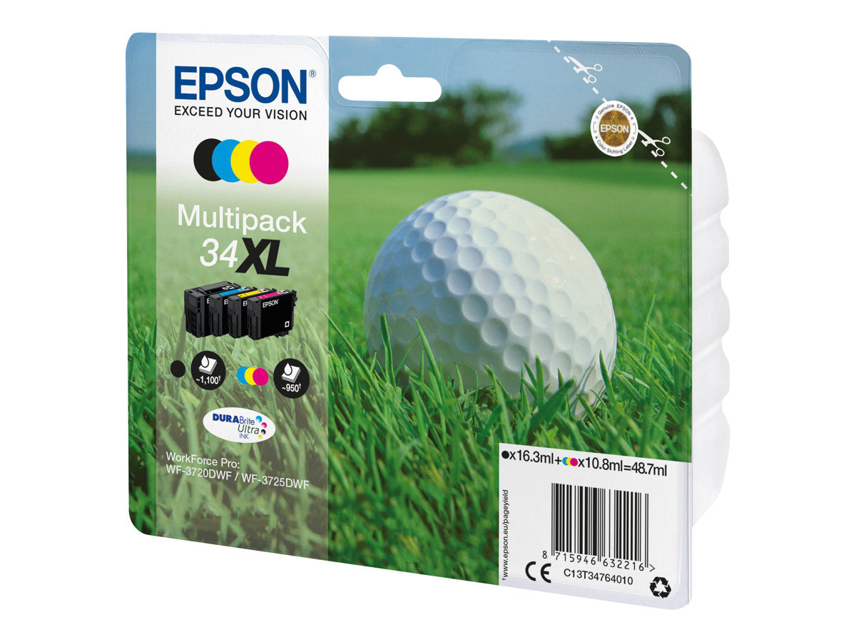 EPSON 2LB Multipack 4-colours 34XL DURABrite Ink Ultra CMYK XL - Detailansicht der Tintenpatronen