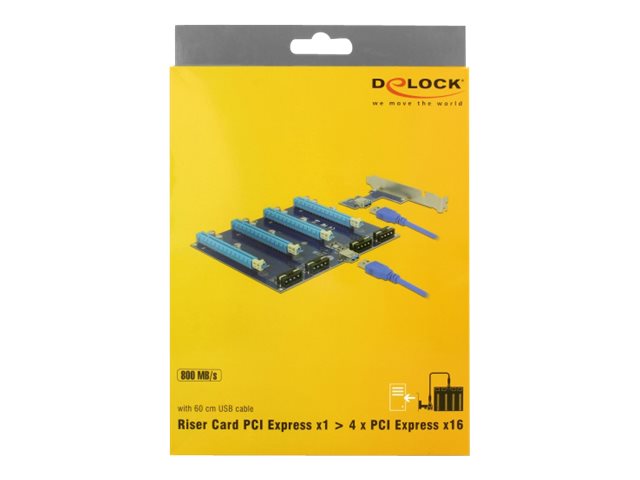 DELOCK Riser Karte PCI Express x1 Seitenansicht