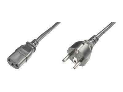 DIGITUS Netzanschlusskabel CEE 7/7 Typ-F - C13 St/Bu 1,2m Vorderansicht