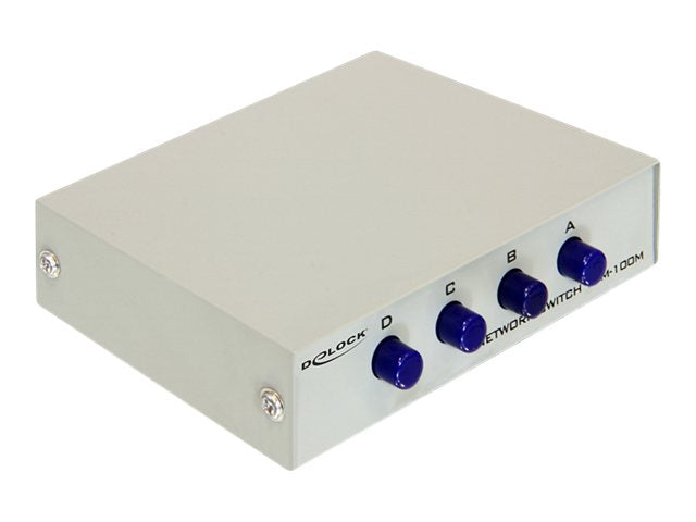 DELOCK DATA Switch 4-port RJ45 10/100manuell - Vorderansicht