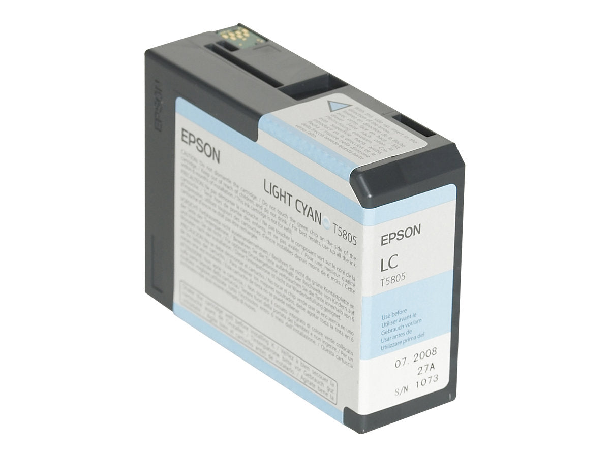 EPSON T5805 Tinte hell cyan Vorderansicht
