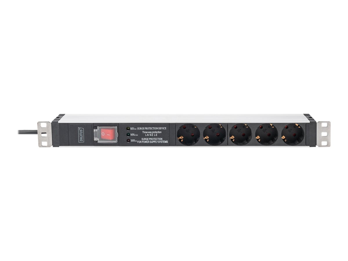 DIGITUS 1U Aluminum PDU Vorderansicht