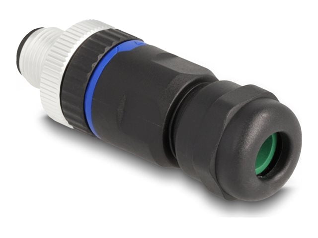 DELOCK M12 Steckverbinder A-kodiert 5 Pin Stecker - Vorderansicht