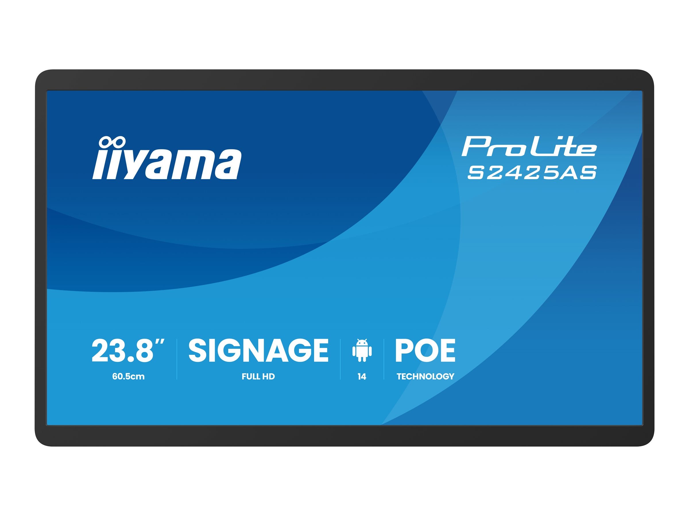IIYAMA 24 Zoll LCD-Flachbildschirmanzeige Vorderansicht