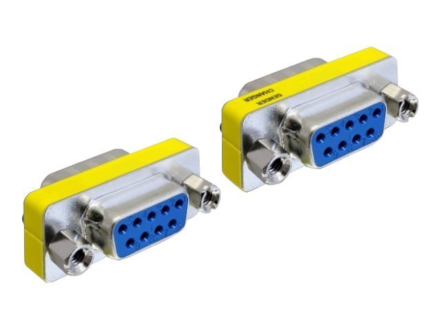 DELOCK Adapter Sub-D 9Pin Bu/Bu Vorderansicht