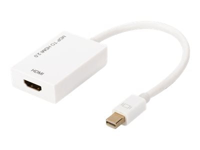DIGITUS DisplayPort Adapterkabel mini DP - HDMI Typ A St/Bu 0,2m Vorderansicht