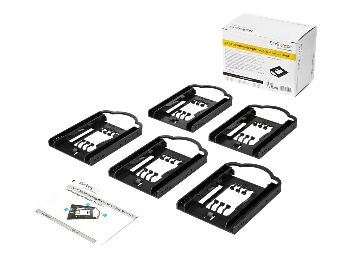 STARTECH.COM 5 Pack 2,5 Zoll SSD/HDD Montageschiene Verpackung