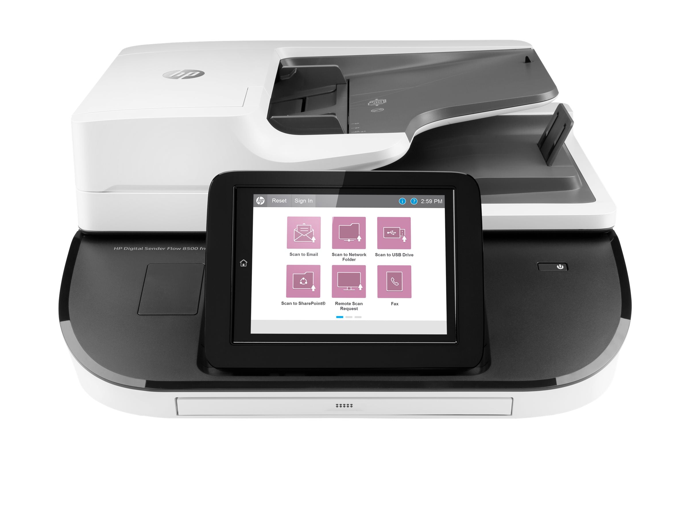 HP Digital Sender Flow 8500fn2 Dokumentenscanner Seitenansicht