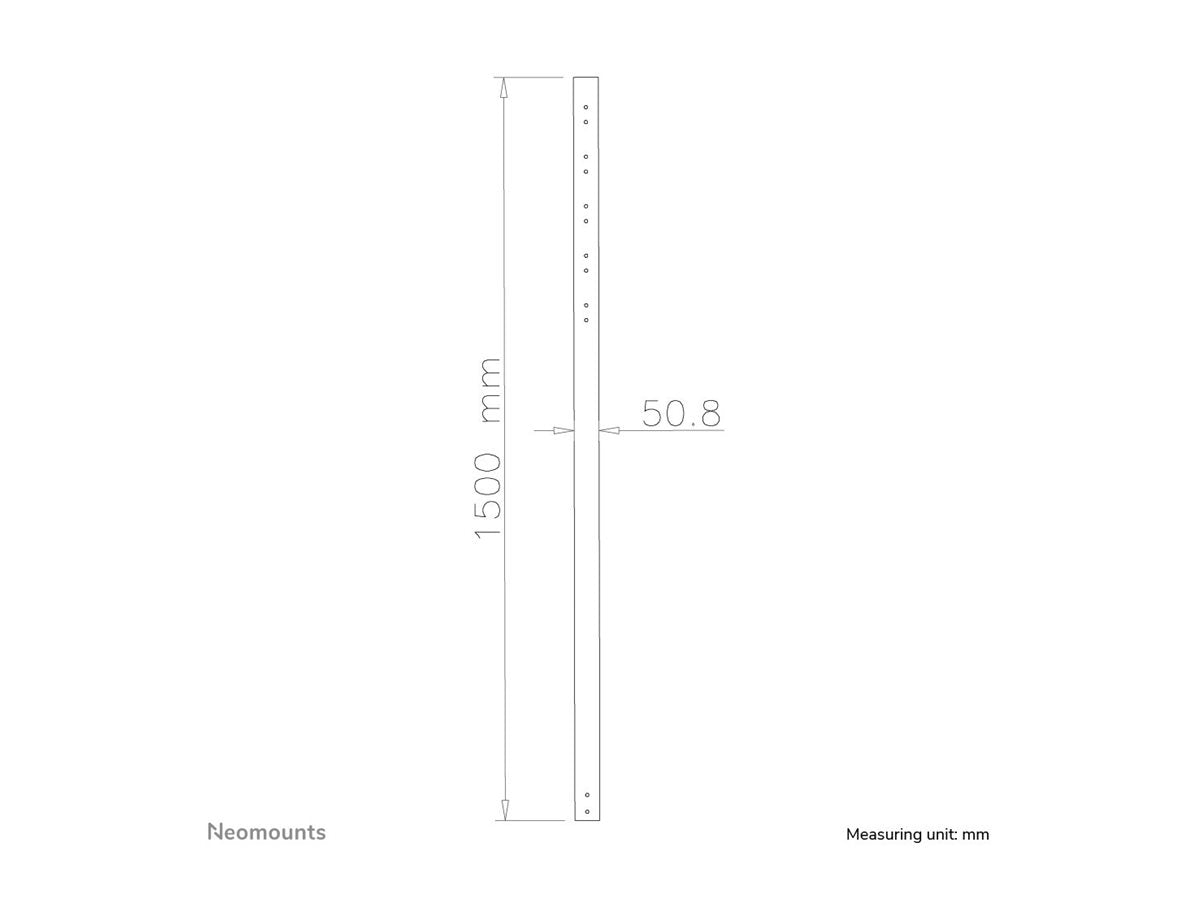 NEOMOUNTS FPMA-CP150BLACK Deckenverlängerungsrohr Detailansicht