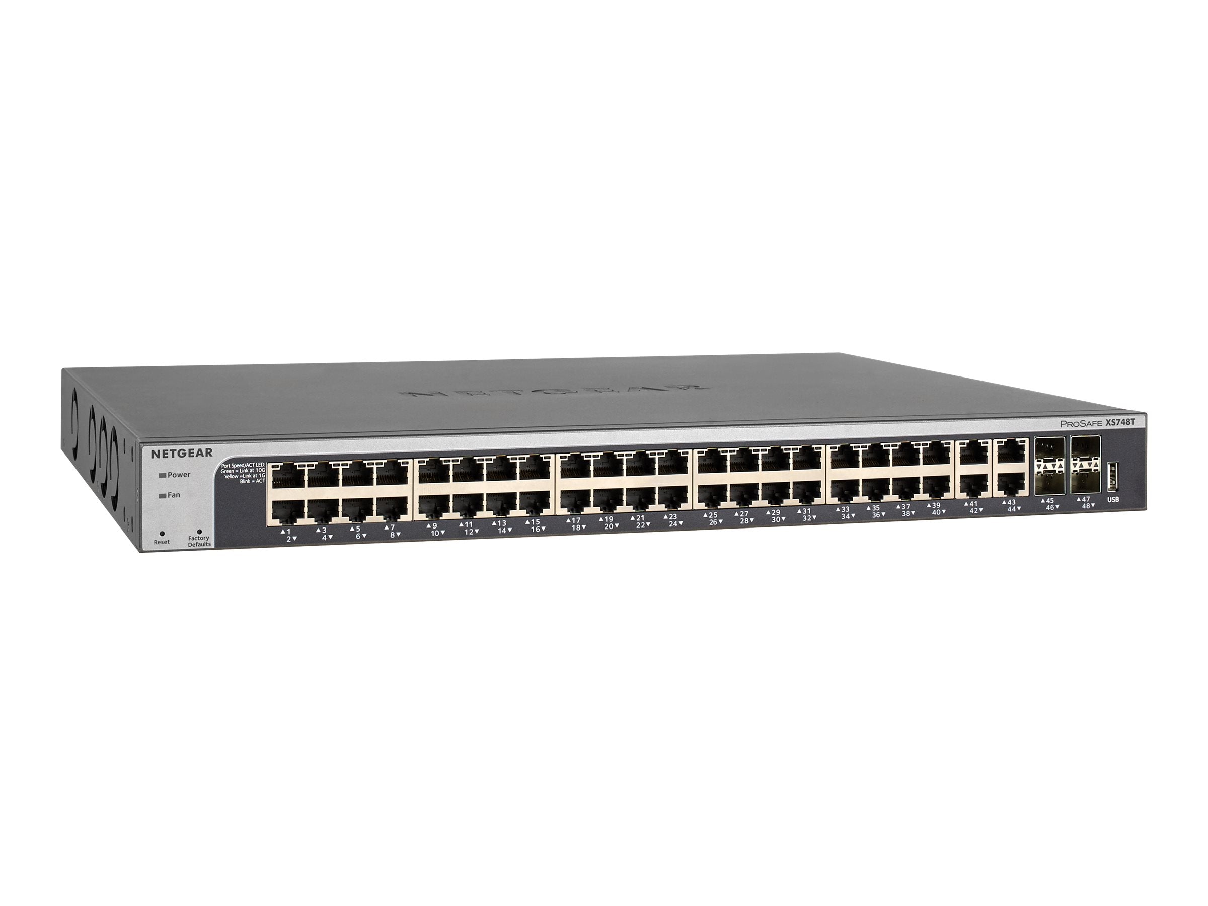 NETGEAR 48-Port 10-Gigabit Smart Managed Switch XS748T Vorderansicht