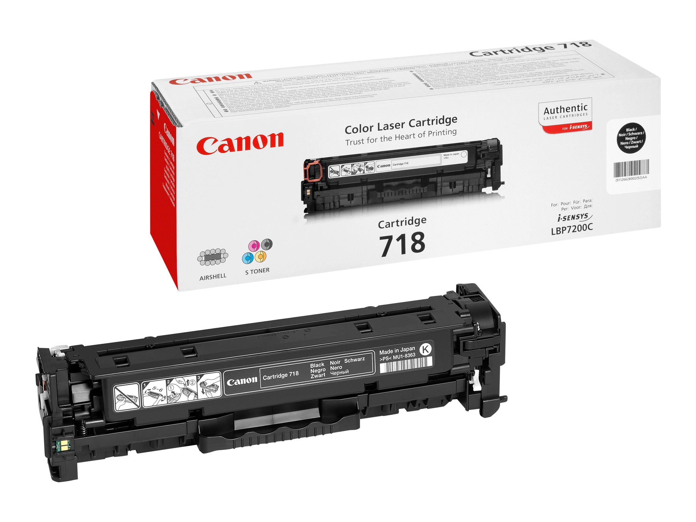 CANON 718 Toner schwarz Vorderansicht