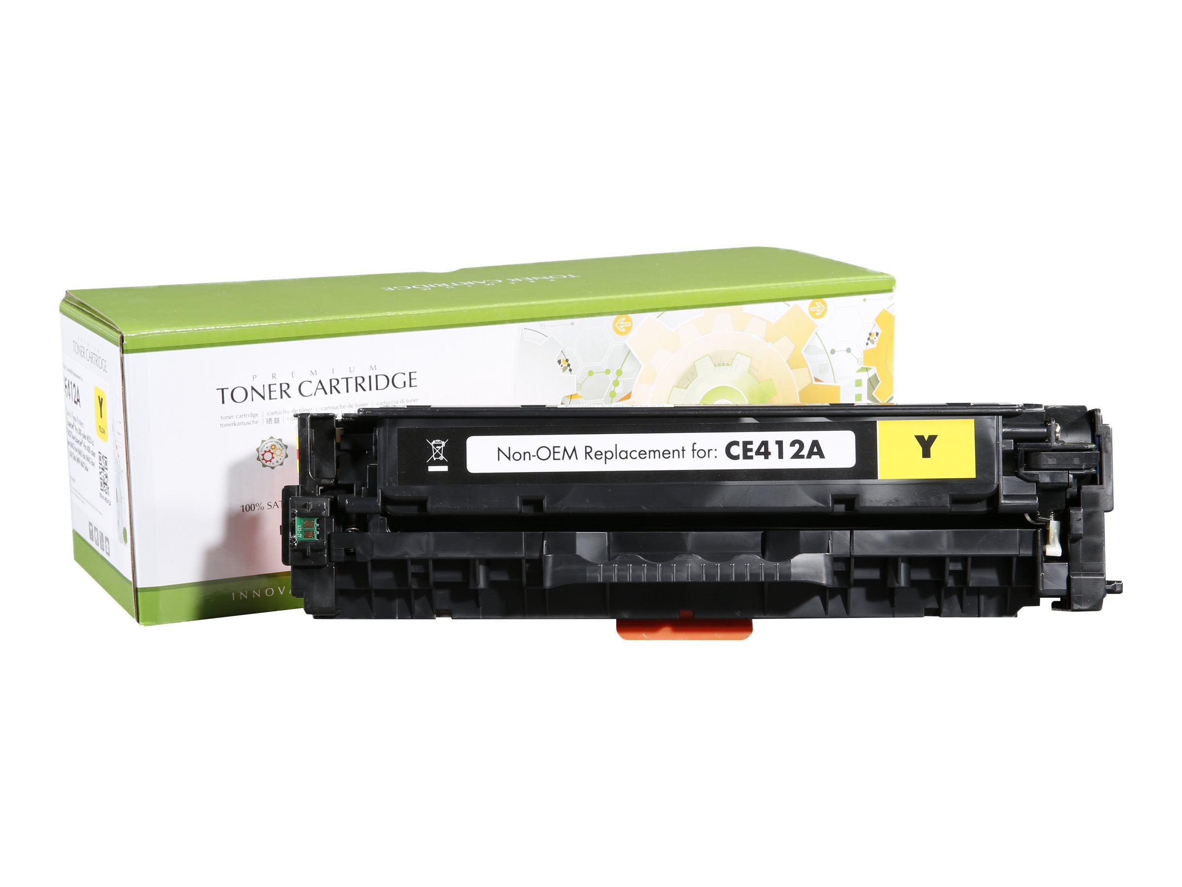 STATIC Tonerpatrone HP CE412A gelb - Vorderansicht