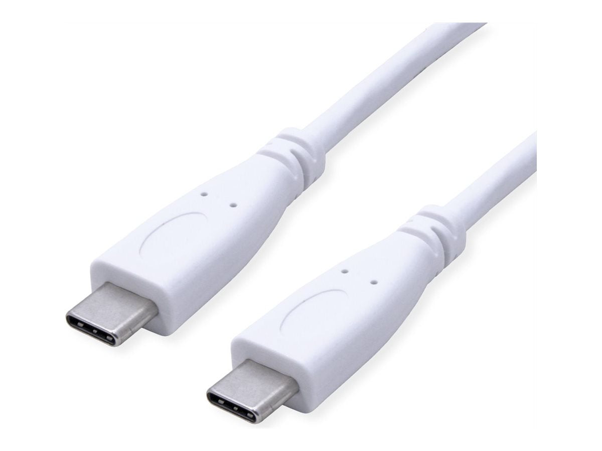 VALUE USB 3.2 Gen 2 Kabel C-C ST/ST 10Gbit/s Emark 100W weiss 0,5m - Vorderansicht