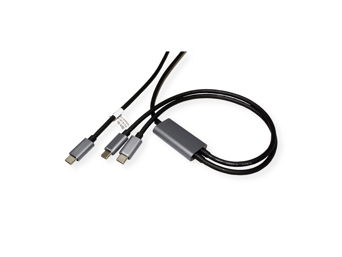 ROLINE USB Typ C Split-Ladekabel Detailansicht
