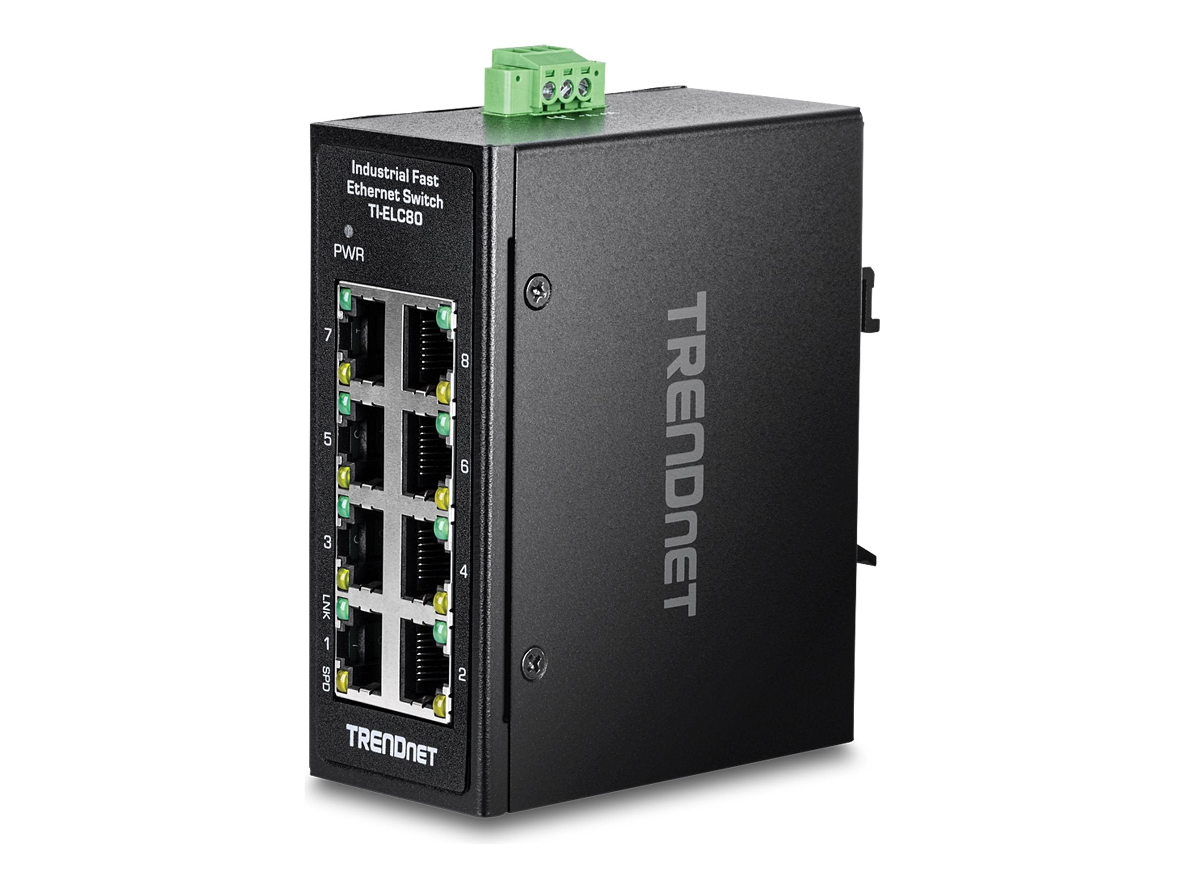 TRENDNET TI-ELC80 8-Port Ethernet Mini Switch Vorderansicht