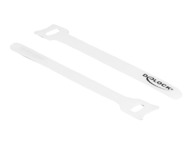 DELOCK Klett-Kabelbinder L 150 x B 12mm weiss 10 Stück Detailansicht