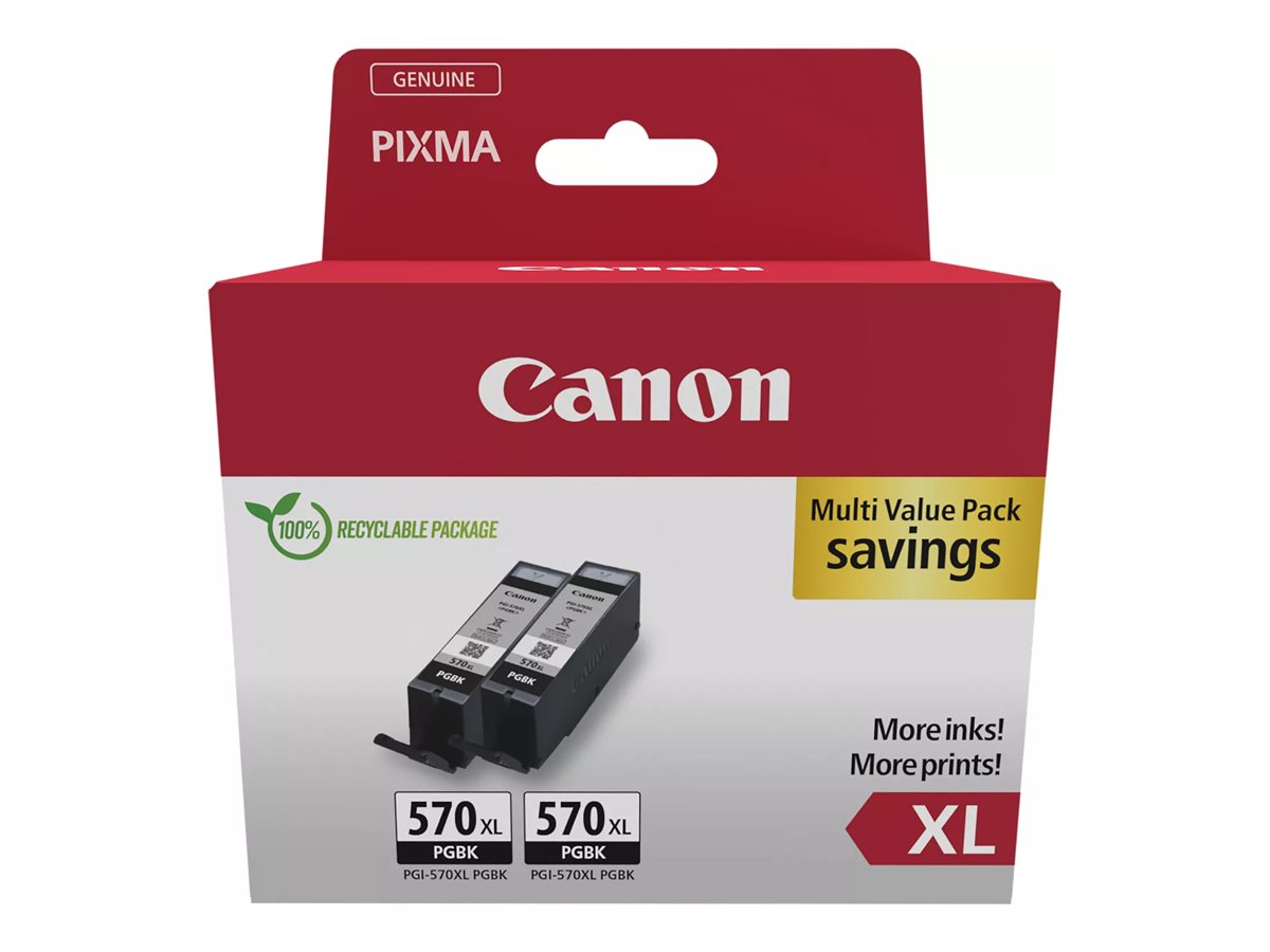 CANON PGI-570XL Ink Cartridge BK TWIN BL SEC Vorderansicht
