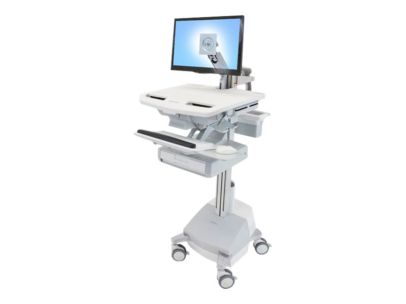 Vorderansicht des ERGOTRON StyleView Wagens mit LCD-Arm SLA-Antrieb