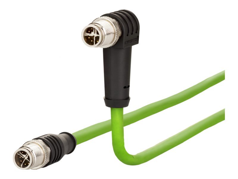 METZ CONNECT Verbindungsleitung M12 ST-M12 ST 8-pol X-kodiert gewinkelt-gerade 2m - Vorderansicht