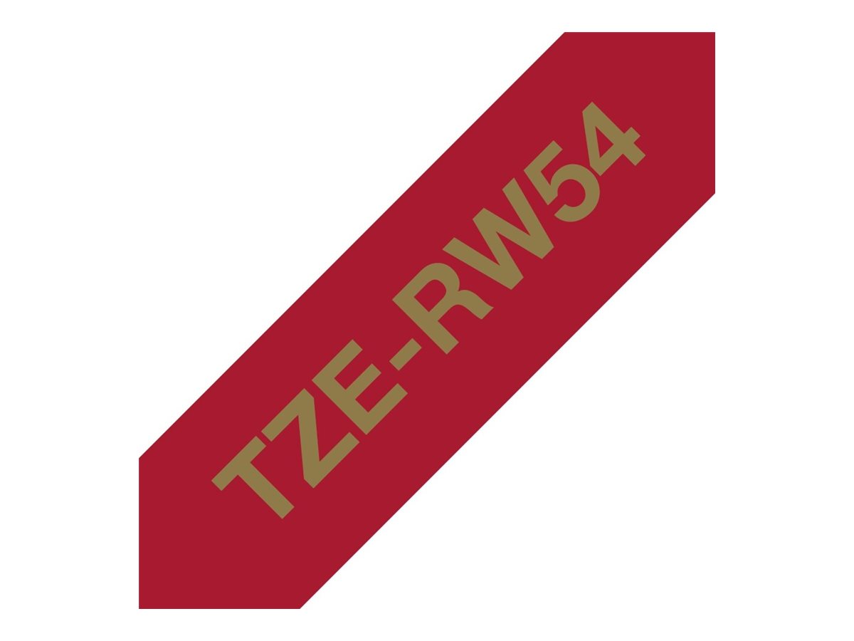 BROTHER P-Touch 24mm wind red/gold ribbon tape Vorderansicht