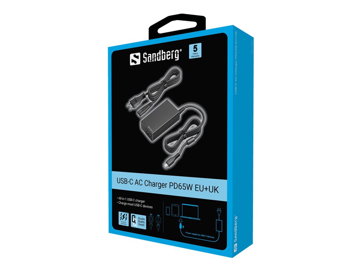 SANDBERG USB-C AC Charger PD65W Verpackung
