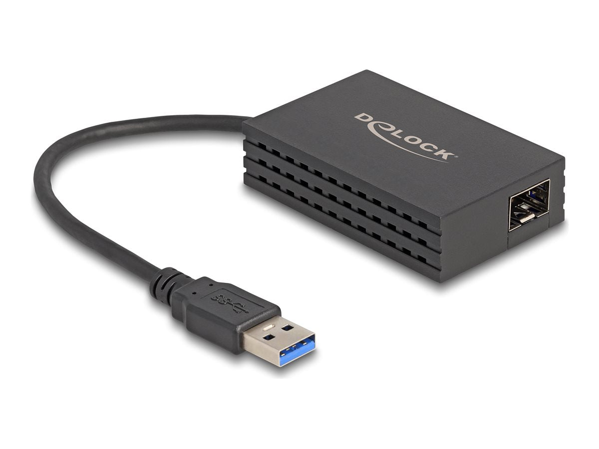 DELOCK USB Typ-A Adapter zu 1 x SFP Gigabit LAN Vorderansicht