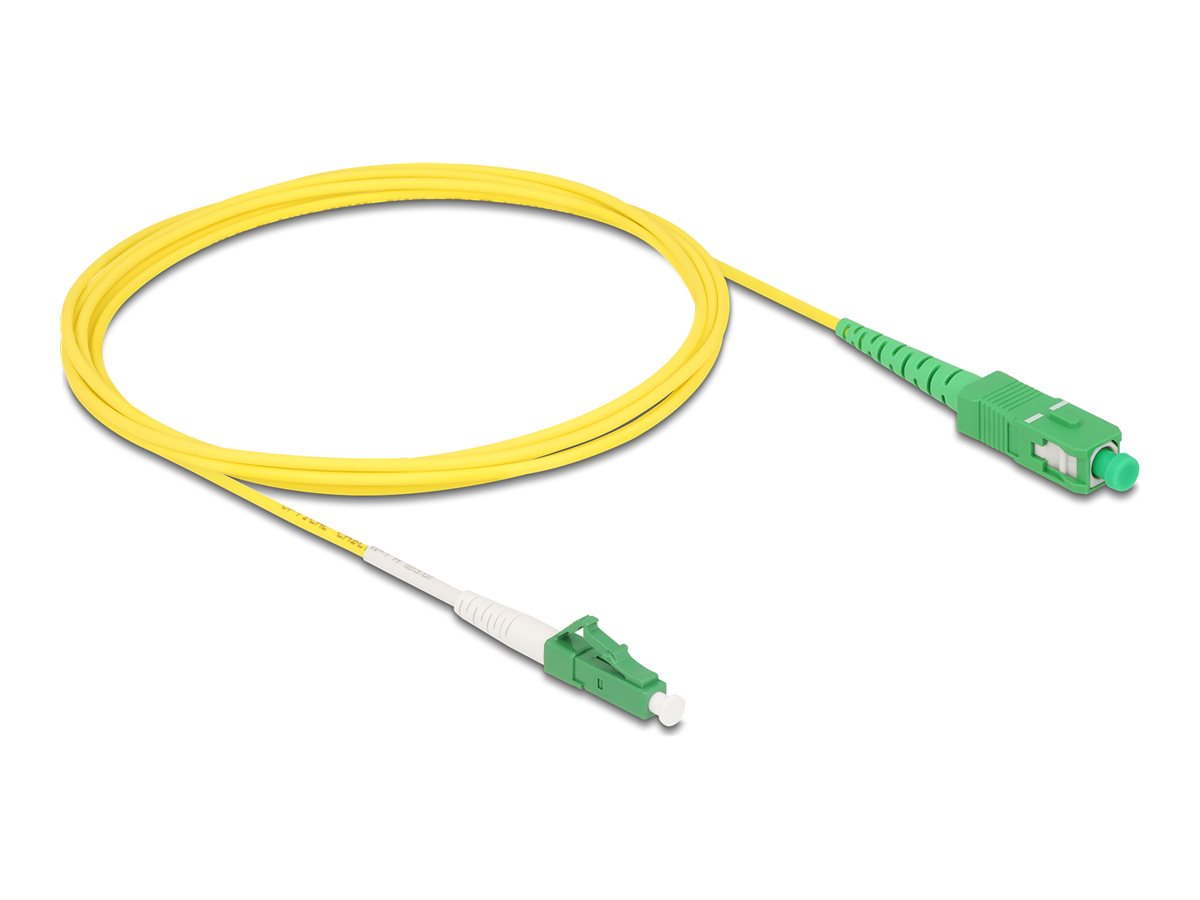 DELOCK Kabel Lichtwellenleiter LC-APC zu SC-APC Simplex Singlemode OS2 2m - Vorderansicht