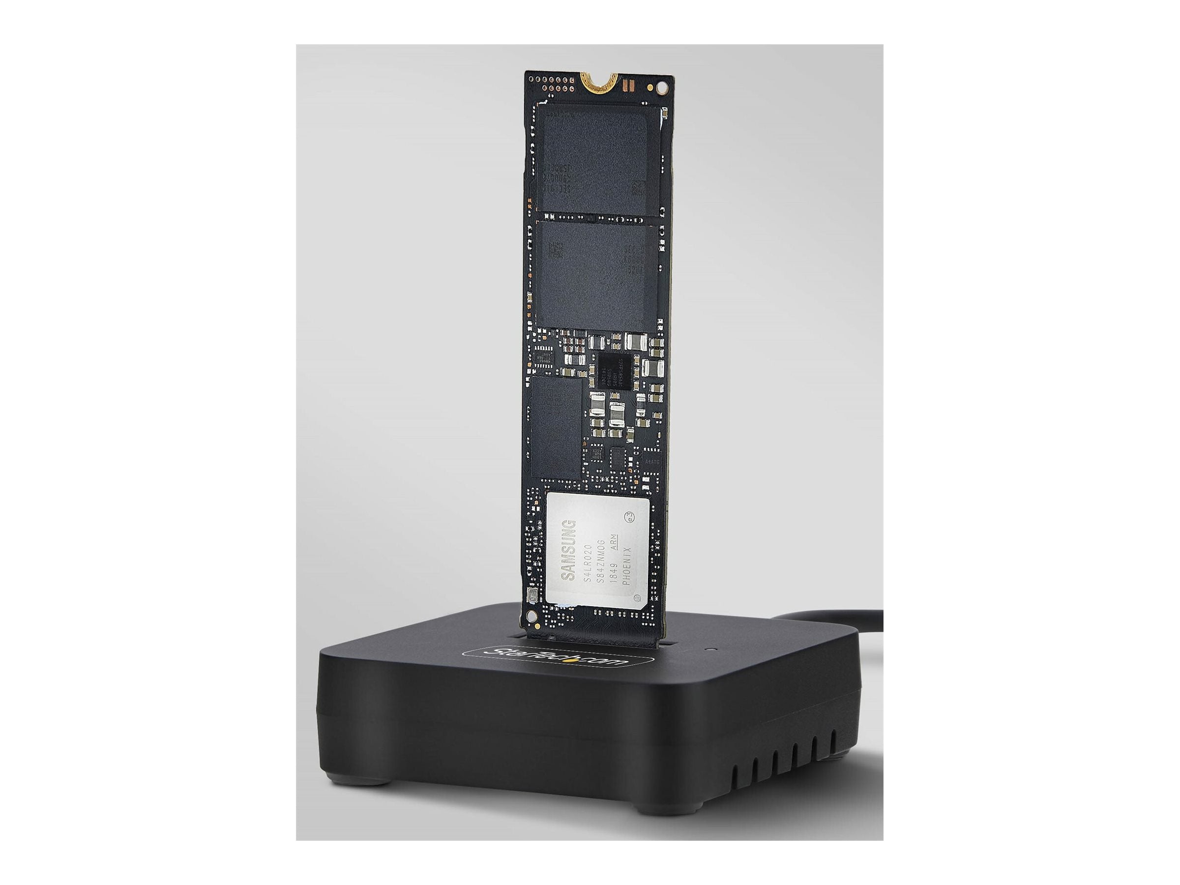 STARTECH.COM USB-C und USB-A auf M.2 NVMe Dock Adapter 10Gbps Tool-Free externer M.2 NVMe SSD Reader B+M und M-Key