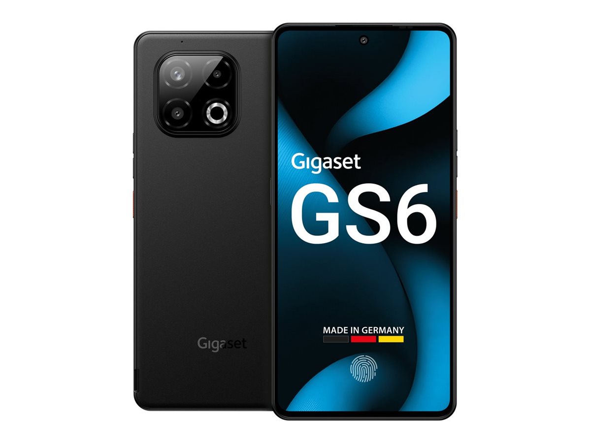 GIGASET GS6 Titanium Black Smartphone Vorderansicht
