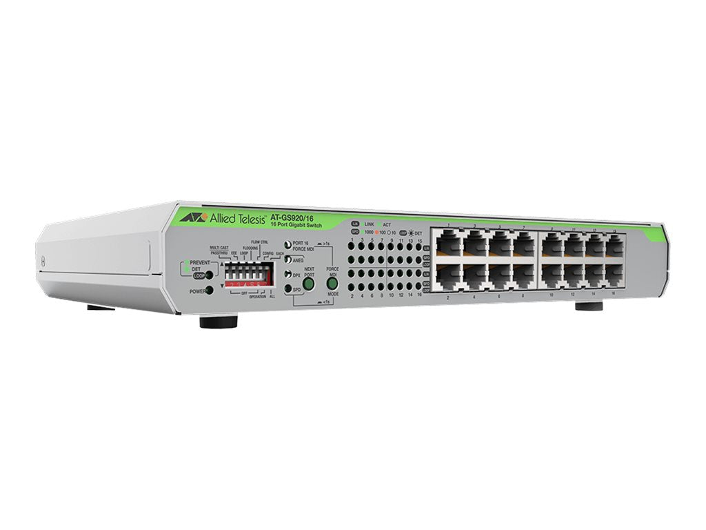 ALLIED TELESIS AT-GS920/16-50 unmanaged switch Vorderansicht