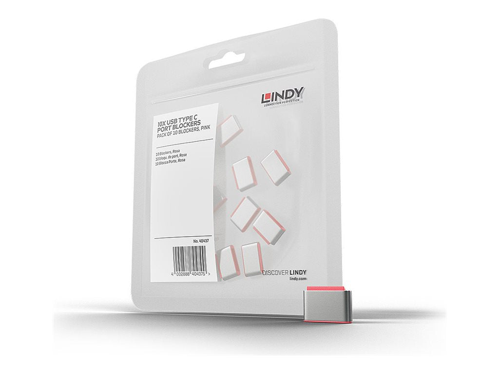 LINDY USB C Port Schloss rot Verpackung